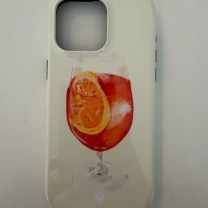 Stylish White Phone Case with Aperol Spritz